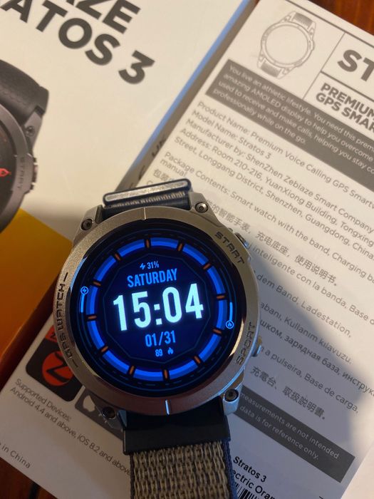 Смарт часовник Zeblaze stratos 3