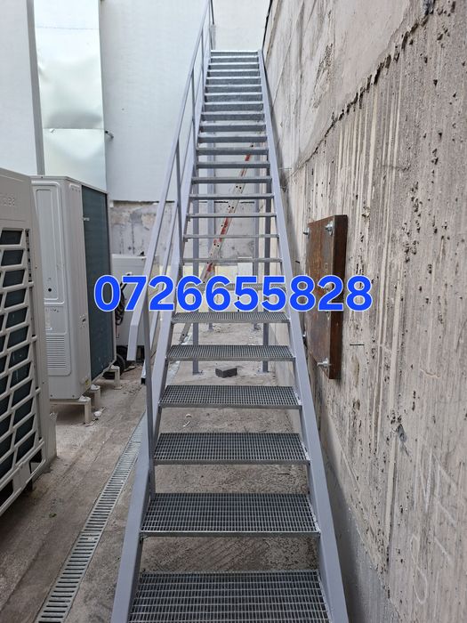 scarii metalice zincate exterioare și pentru incendii , platforme, pod