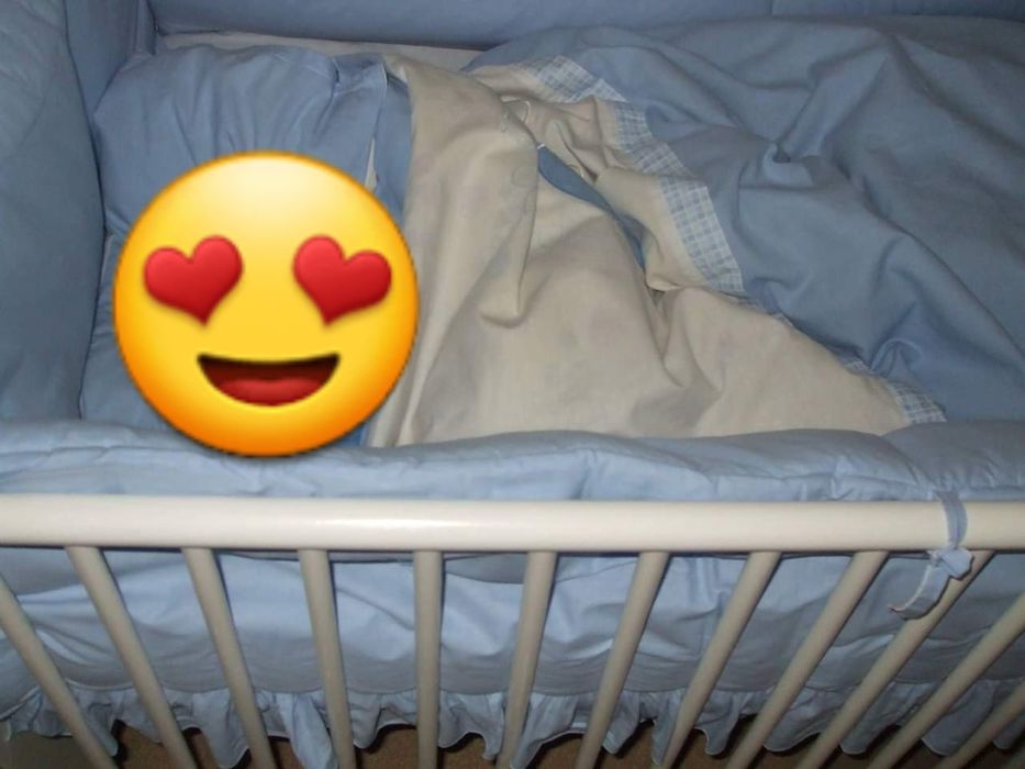 Set lenjerie pătuț cu baldachin