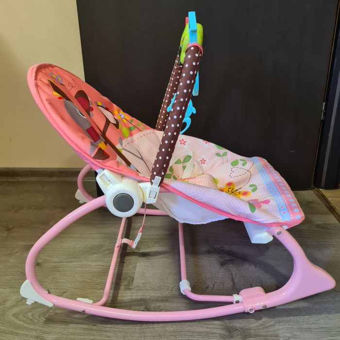 Шезлонг и люлка 2в1 със звук