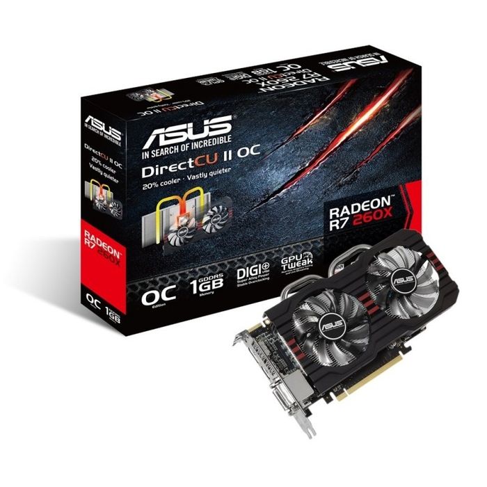 Placa video ASUS Radeon R7 260X OC Edition DirectCU II, 1GB GDDR5