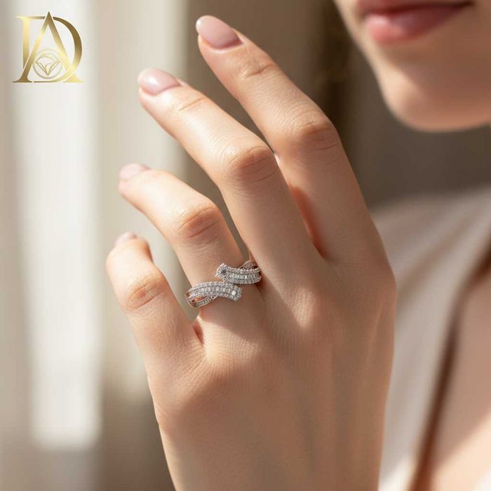 Нов Златен Пръстен с 0.80кт Естествени Диаманти