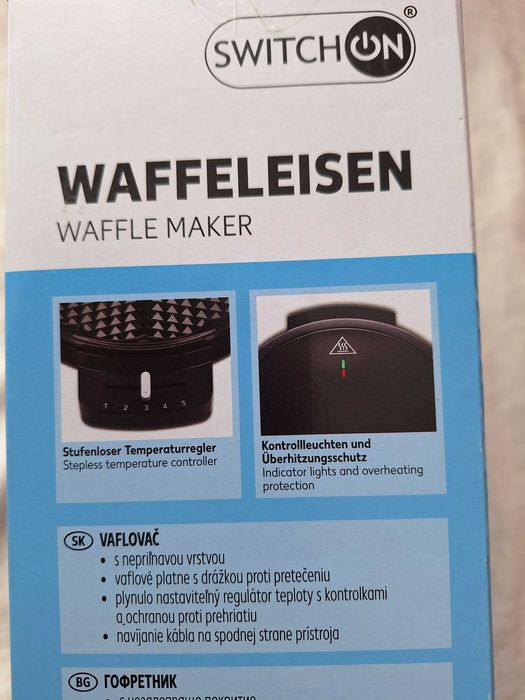 Aparat electric pentru facut 5 vafe putere 1200 W, Model SWITCH ON