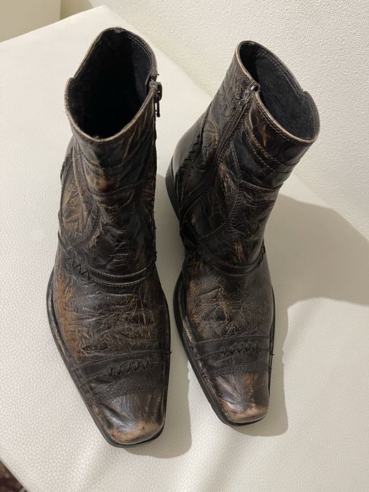 Ghete piele nr40 barbati neg