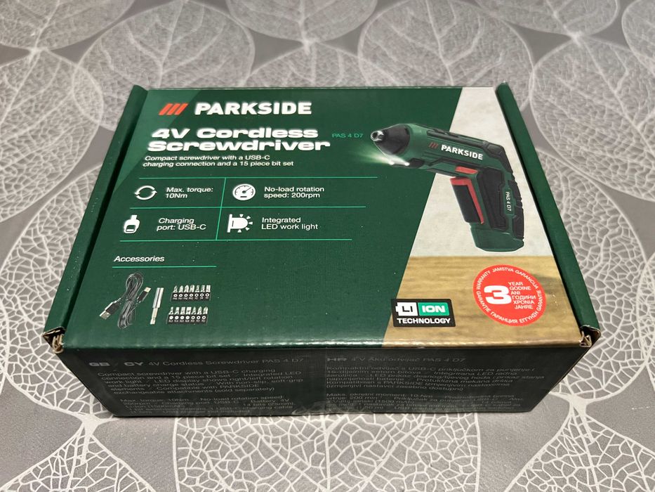 Акумулаторна отвертка Parkside PAS 4 D7