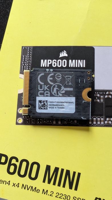 SSD Corsair MP600 MINI, 1TB, Gen4 PCIe x4 NVMe M.2 2230