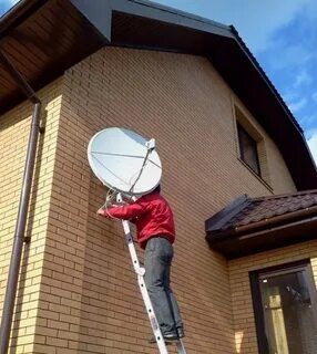 Установка спутниковое ТВ антенны