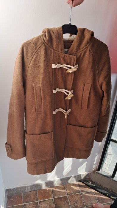 Palton / Geacă Pull&bear tip duffle (felted / de pâslă)XS