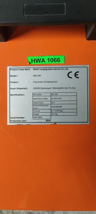 AM-240 Пневматичен инструмент за кримпване