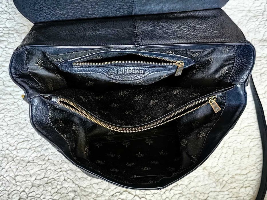 Geanta neagra dama mana umar piele Mulberry vintage