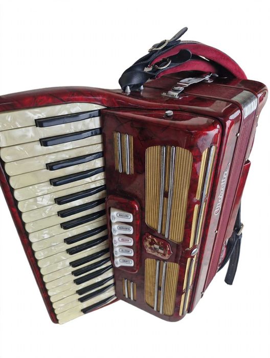 Acordeon  Marotta  96  bași rośu