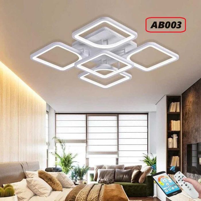 LED полилей 120 W с дистанционно управление спалня, хол,лампа кухня