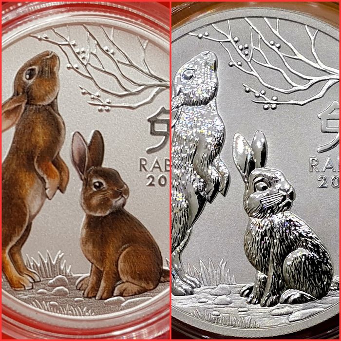 Perth Mint Lunar 3 III de 1/2, 1, 2 si 5 oz monede lingou argint 999