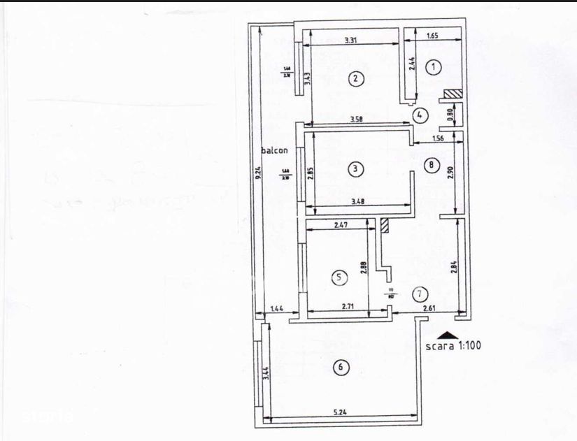 3 camere DECOMANDAT, Etaj 1/4, Frumoasa!!!