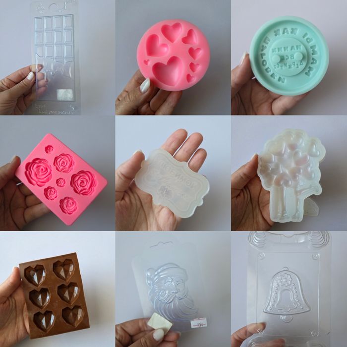 Молды/формочки для шоколада, мыла, гипса.