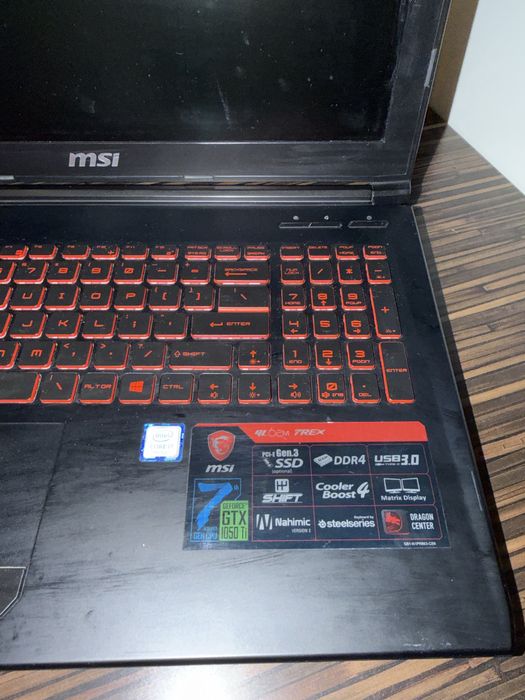 Игровой ноутбук MSI 1050ti