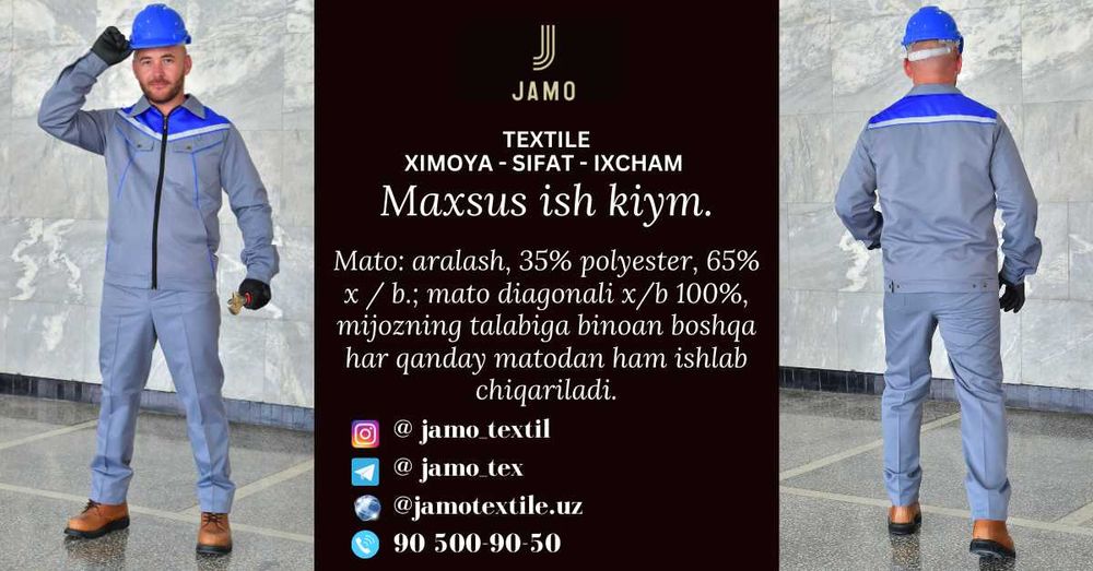 Qurilish va zavodlar uchun ishchi nimchalar