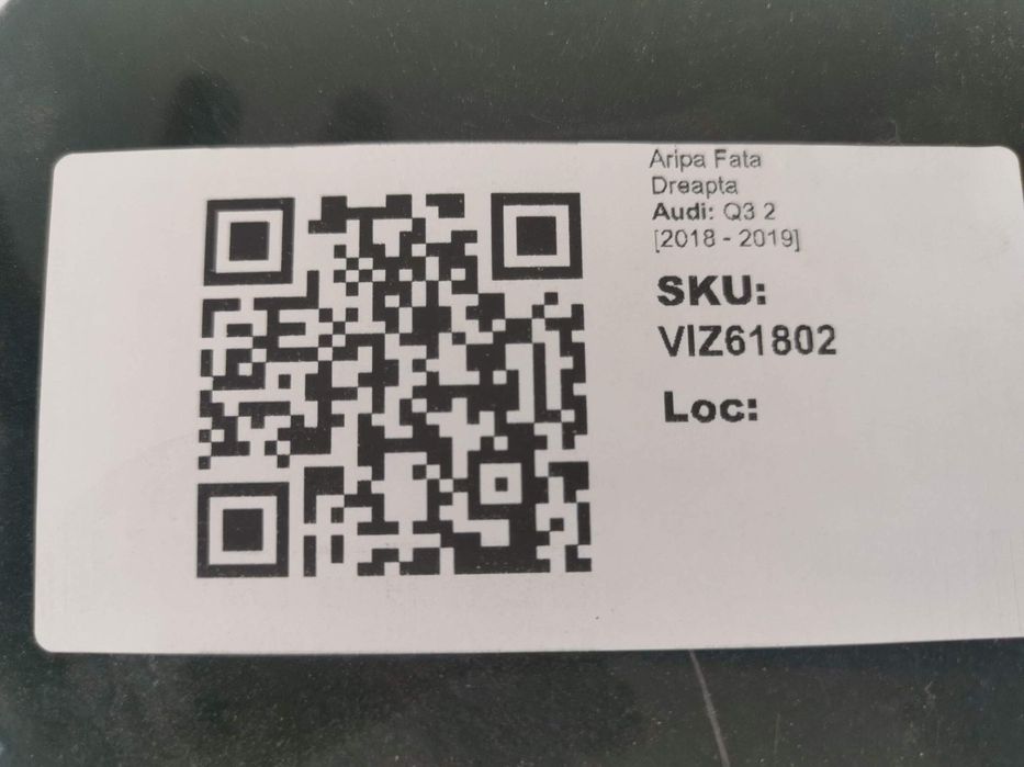 Aripa Fata Dreapta Audi Q3 2 2018 2019 Originala
