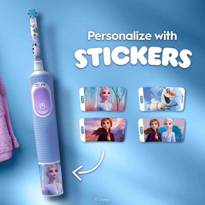 Детская электрическая зубная щетка для девочек Oral B Frozen 3+