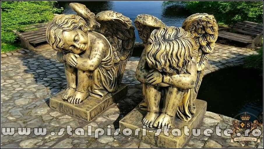 Set îngerași adormiți, auriu antichizat, model S76.