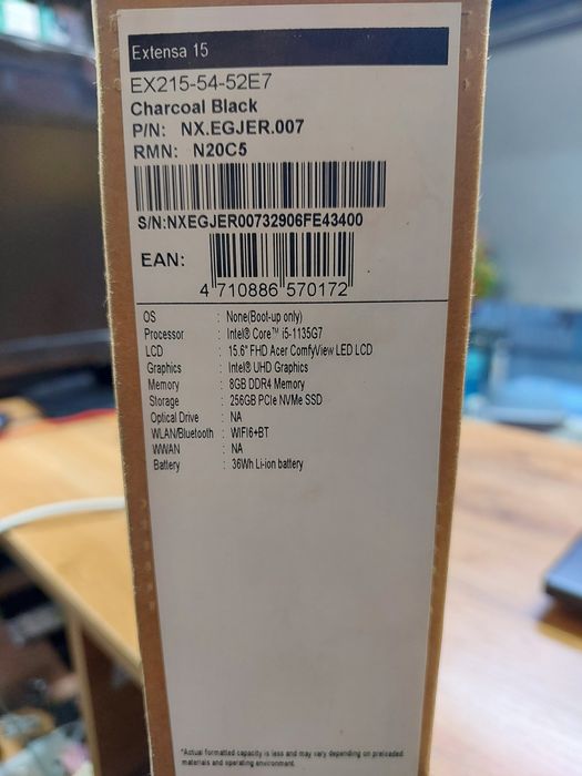 Deyarli yangi Acer core i5 11-pokoleniya