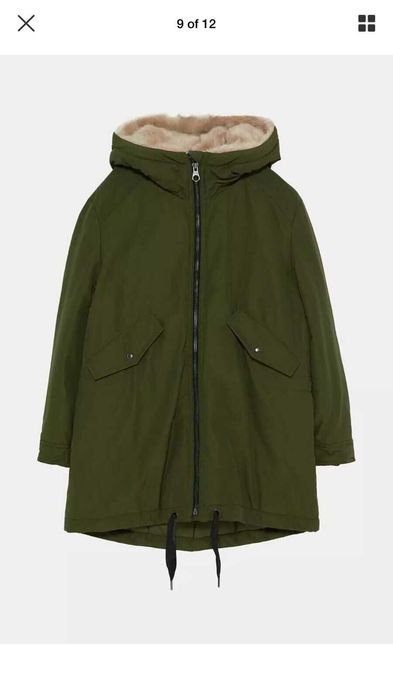 Parka oversize dama ZARA TRF kaki mar M - NOUA