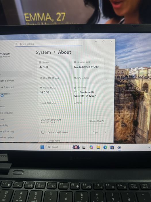 Vand ultrabook dynabook portege i7 1270p 32gb ram ssd 512gb 1kg