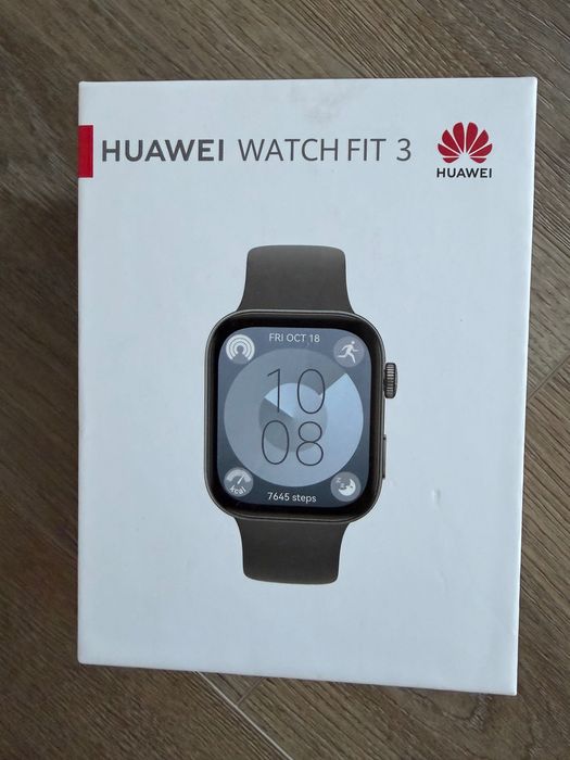 Smartwatch Huawei Watch FIT 3, Black Body with Black Fluoroelastomer Strap