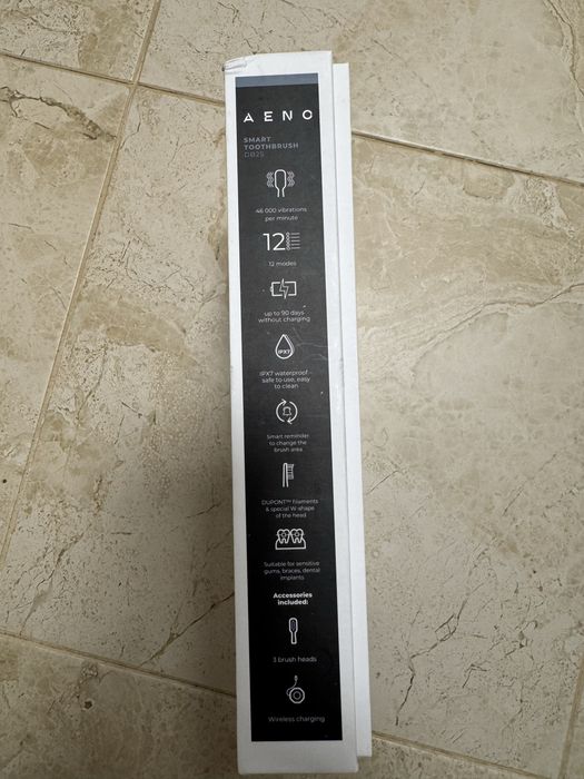 Periuță de dinți electrică AENO - DB2S, 2rezerve, neagră+CUTII CU RE