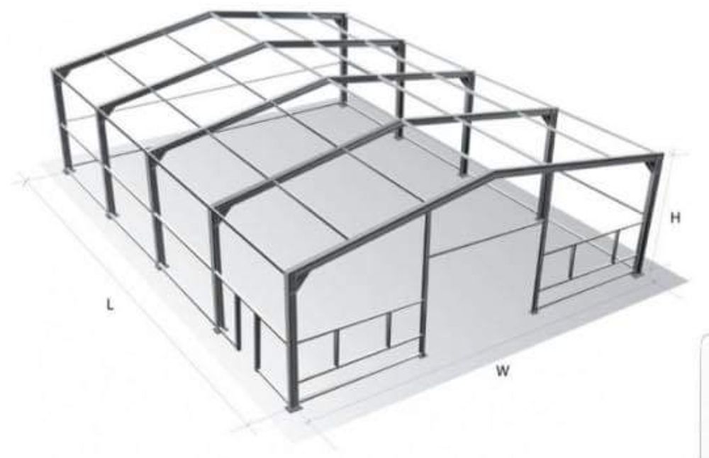 Vând o hală metalică atenție scheletul metalic numai structura a