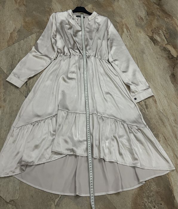 Rochie din tafta /saten culoare ivory