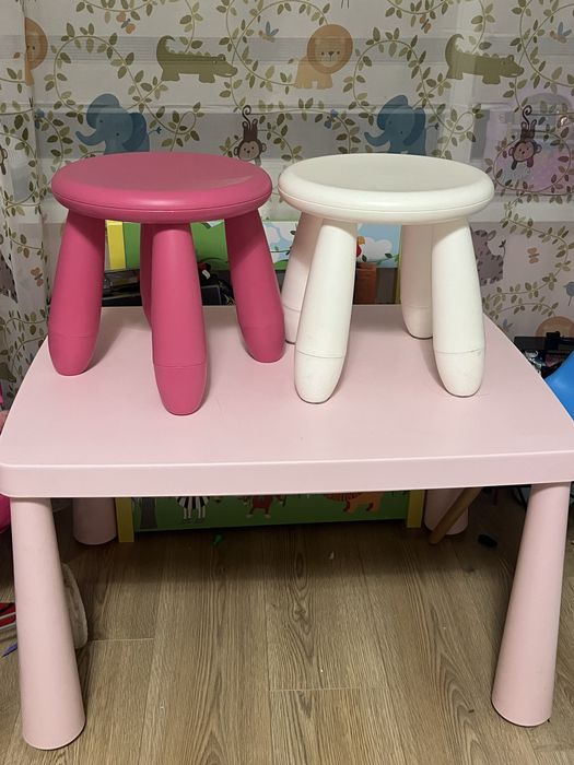 Детска маса с табуретки икея