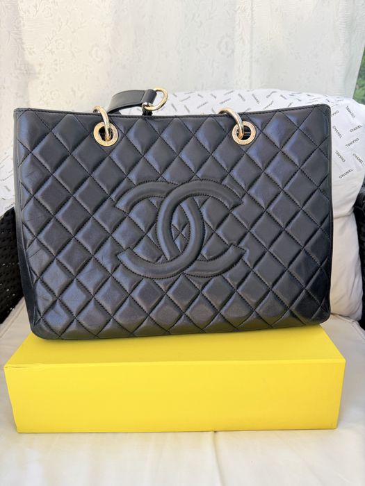 Geantă Chanel Cambon Tote Black Quilted Leather – Colecție Personală