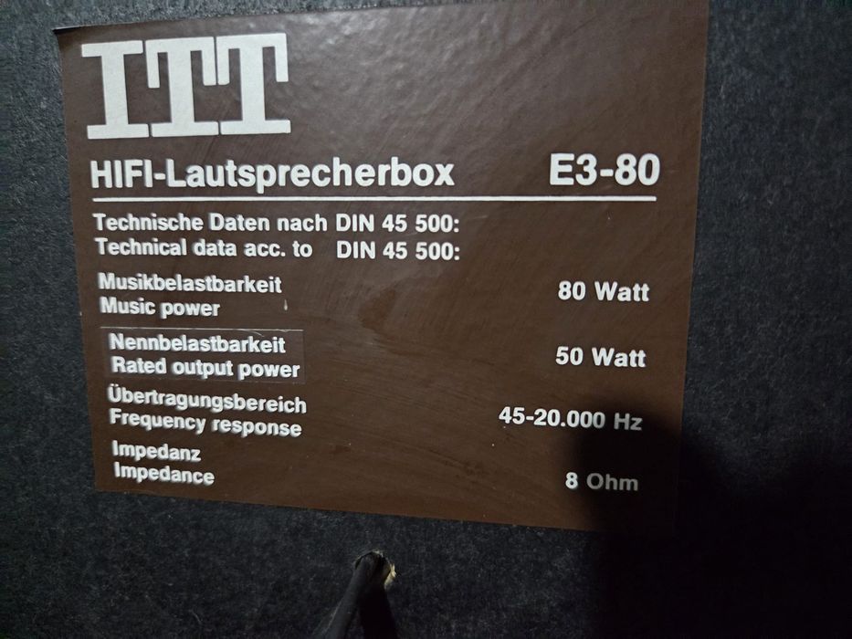 Boxe vintage ITT E3-80