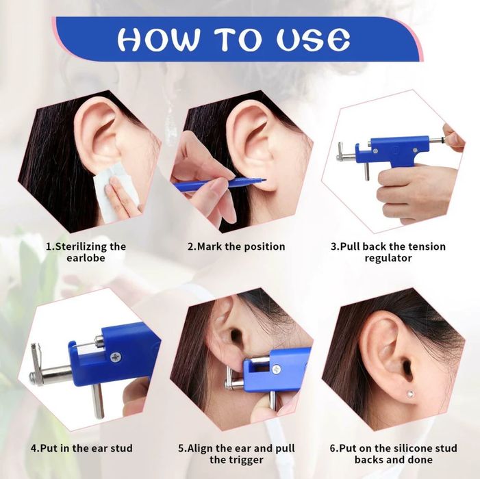 Pistol profesional și cercei medicinali