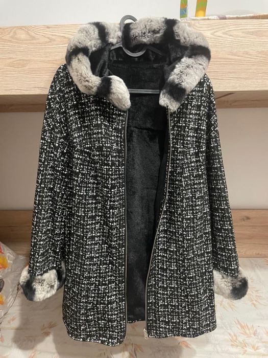 Куртка кожанная с норкой