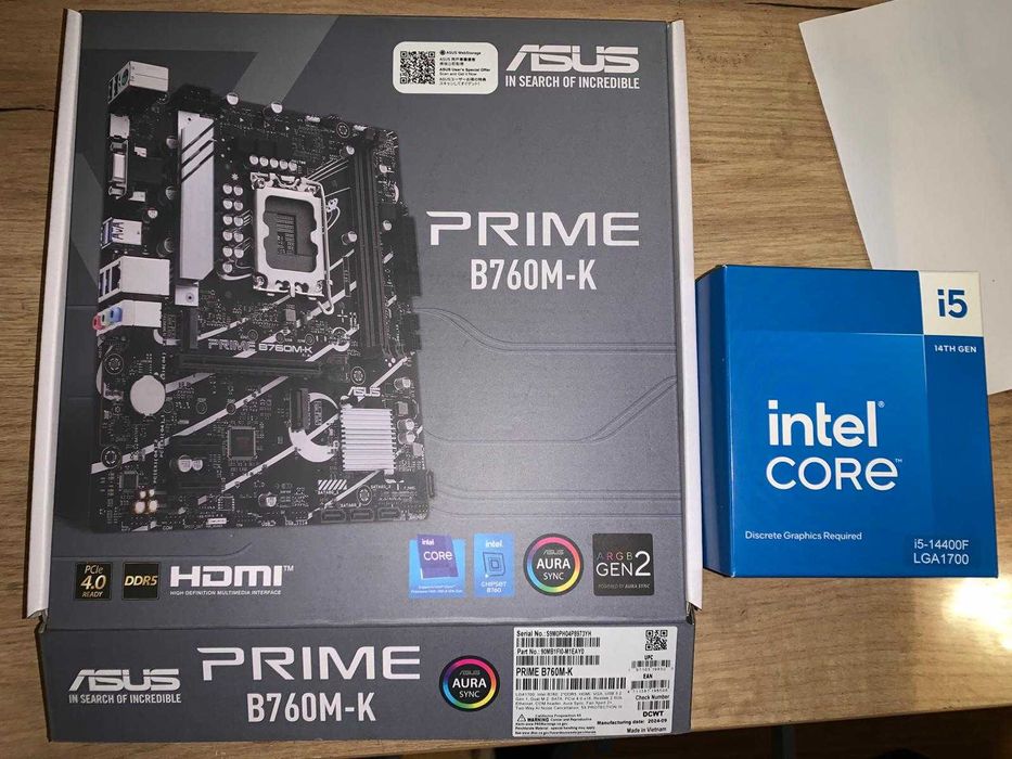 Intel I5-14400F + Placa de baza Asus B670M-K DDR5