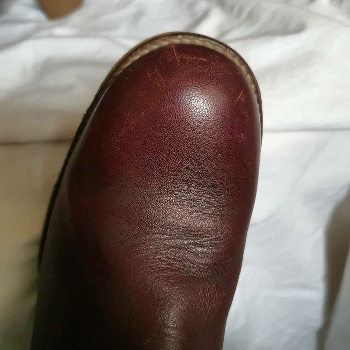 Ghete / botine cu toc piele visinii