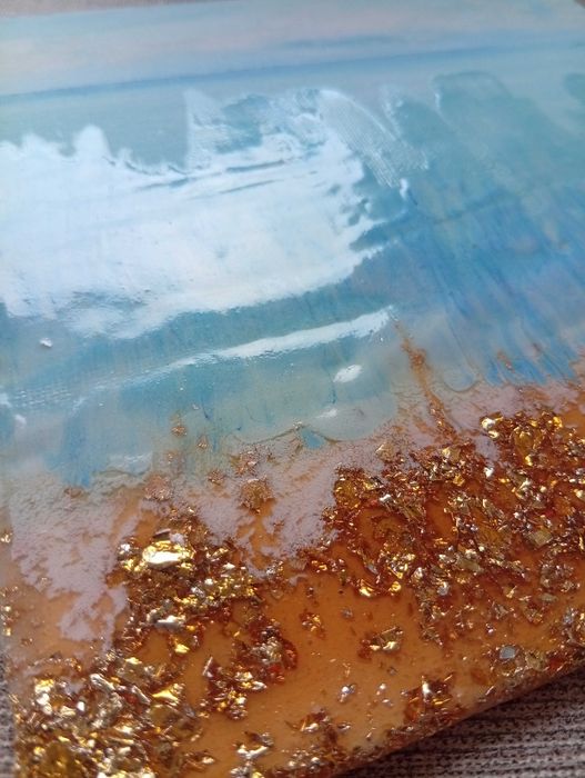 Картина с епоксидна смола море ръчна изработка