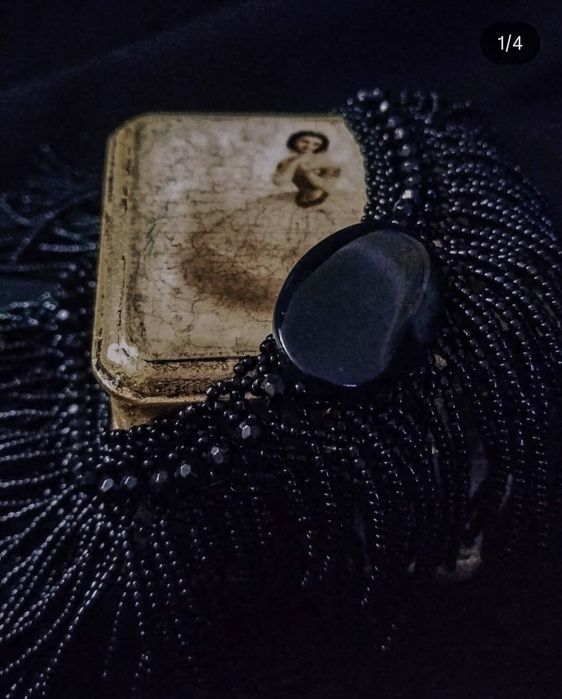 Колье "Мех" с агатом