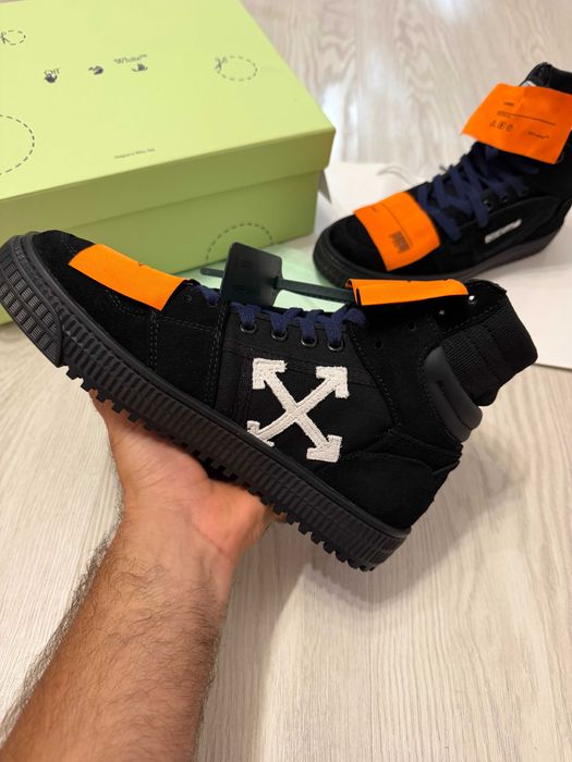 Adidasi OFF WHITE Court 3.0 - High White SNEAKERS Premium din Piele Full Box NOI