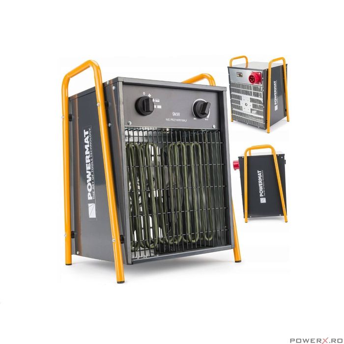 Incalzitor electric trifazic, 9 kW, aeroterma industriala, Powermat