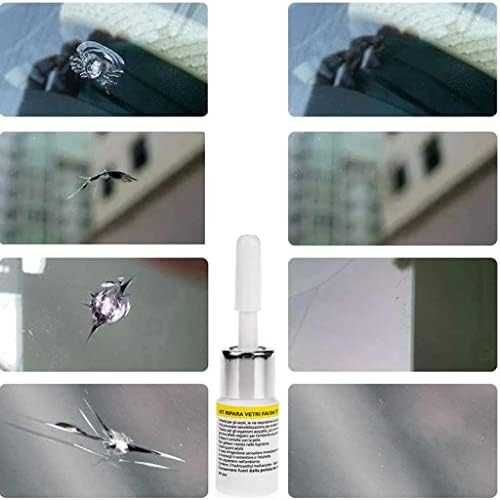 Kit reparatie parbriz auto cu rasina aplicator ventuza folie si lama