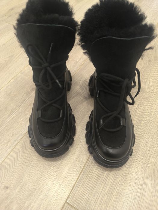 Модные ботинки р. 38(зима)натуральная овчина/новые