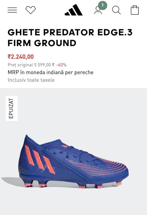 Ghete de fotbal Adidas