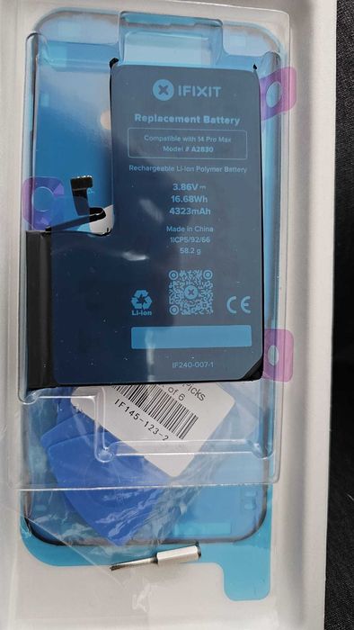 Baterie IPhone 14 pro max, nou nouta, calibrabila, de la iFixit