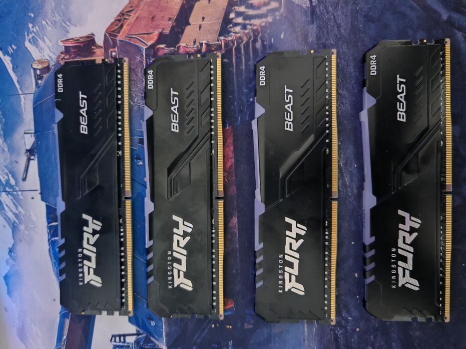 Set Memorie RAM 32gb fury beast ddr4 3600mhz