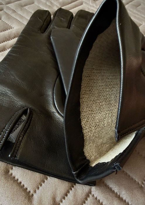 Мъжки ръкавици MOSCHINO от естествена кожа размер XL