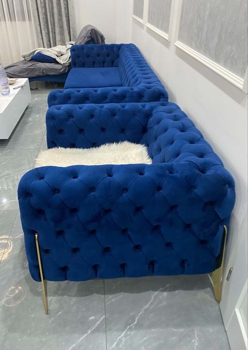 Canapea Chesterfield + 2 fotolii