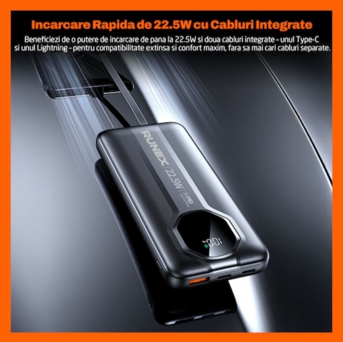 Baterie externa runex 20.000 mAh